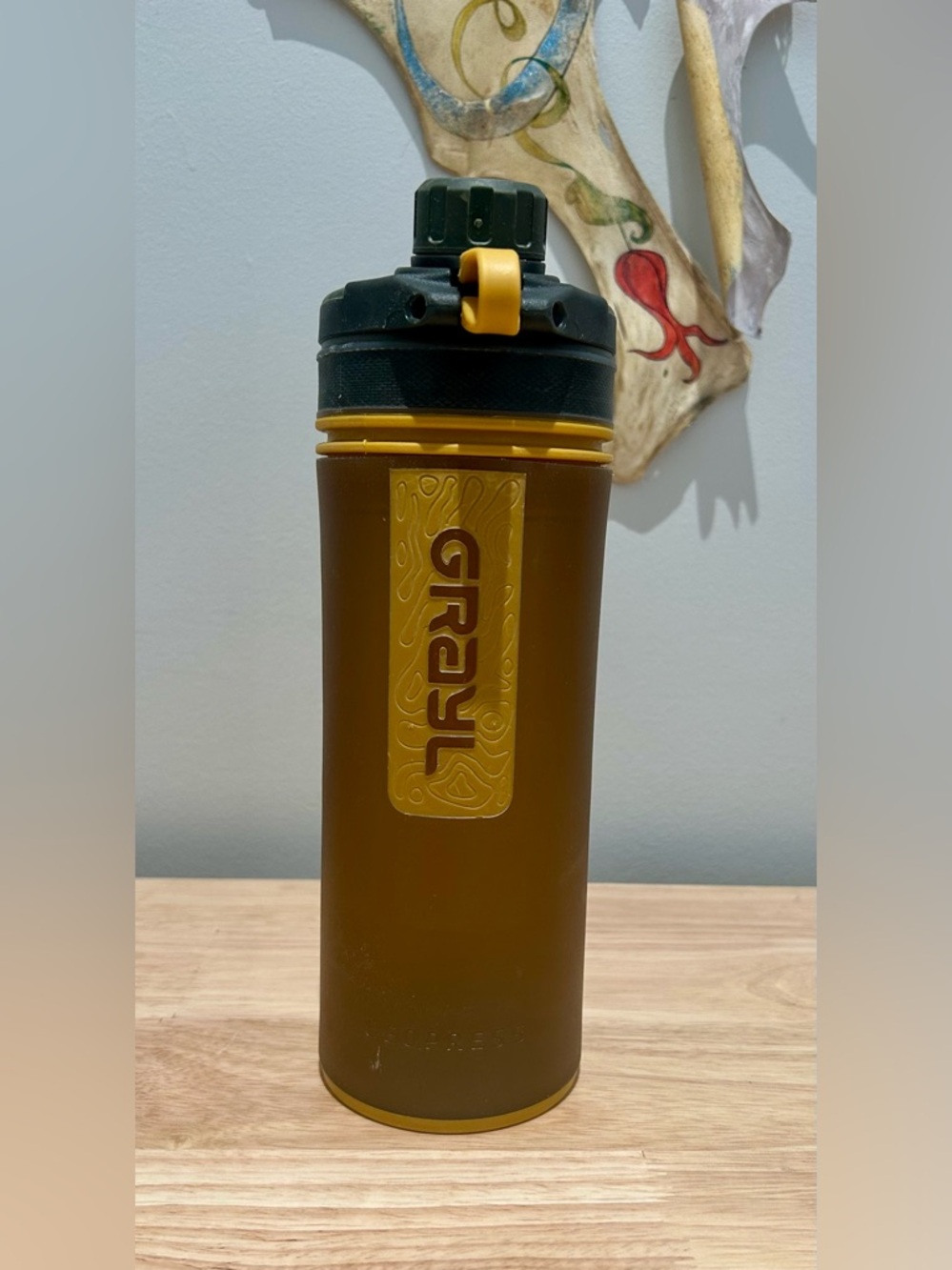 Grayl GeoPress Water Purifier Bottle 24oz Coyote Brown